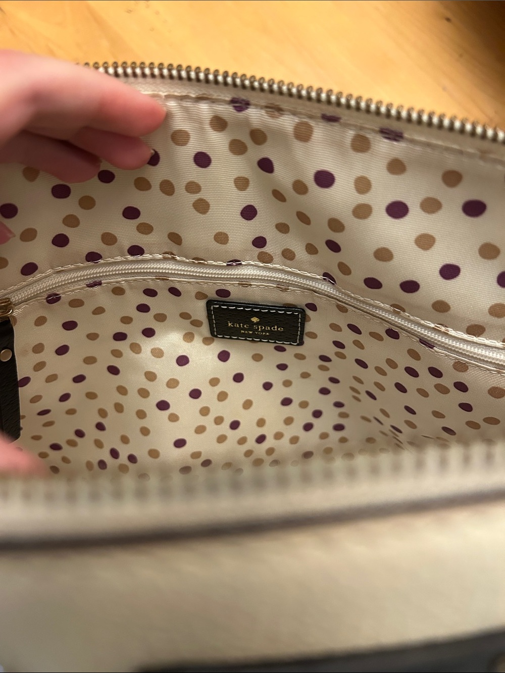 Kate Spade Cream and Black Dome Satchel - Picture 2 of 8